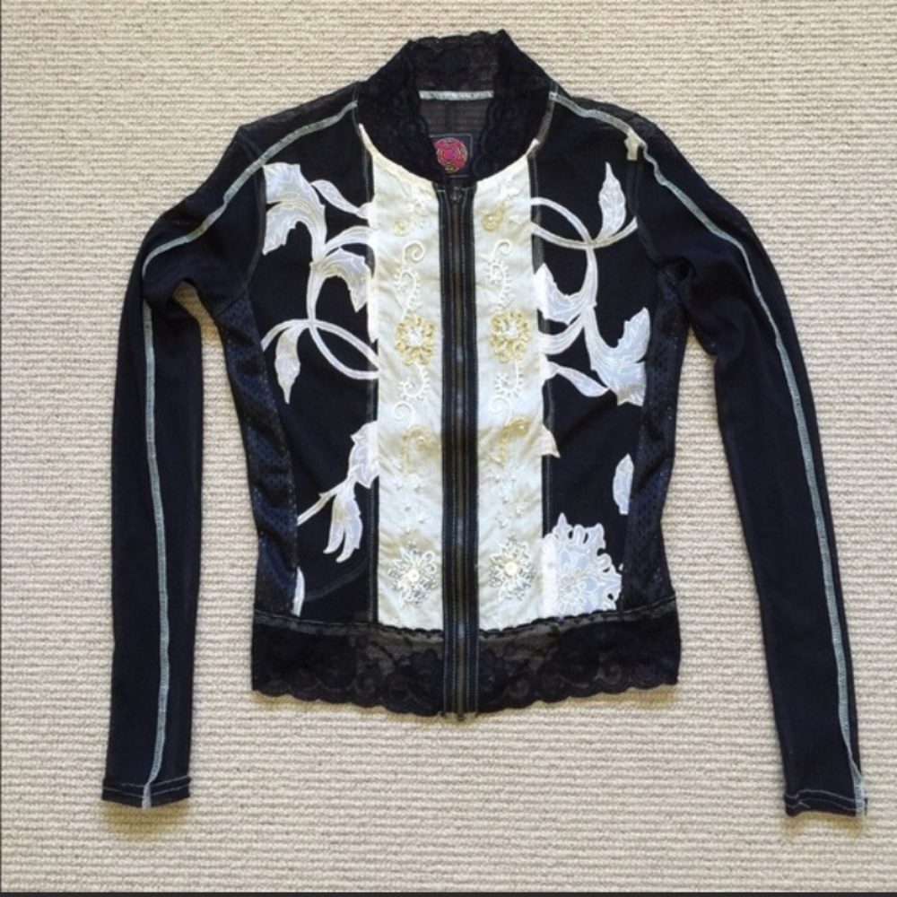 Embroidered sequin lace jacket from Paris